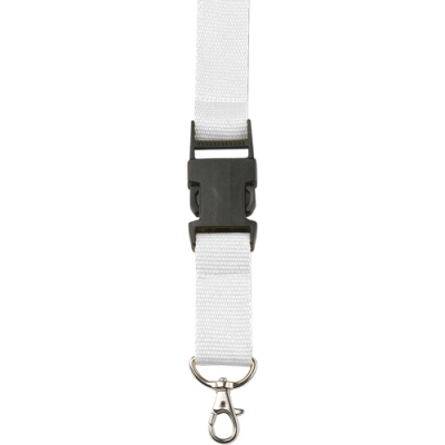 Picture of LANYARD AND KEY HOLDER KEYRING in White