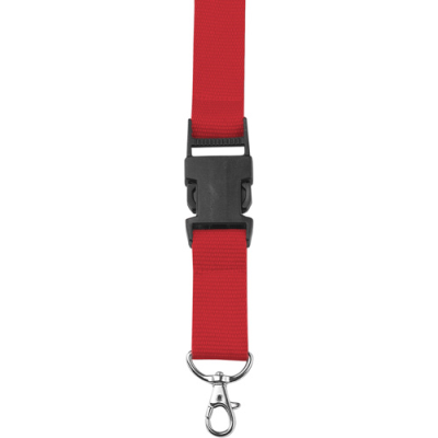 Picture of LANYARD AND KEY HOLDER KEYRING in Red.