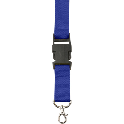 Picture of LANYARD AND KEY HOLDER KEYRING in Cobalt Blue.