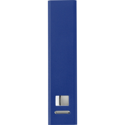 Picture of ALUMINIUM METAL POWER BANK in Cobalt Blue.