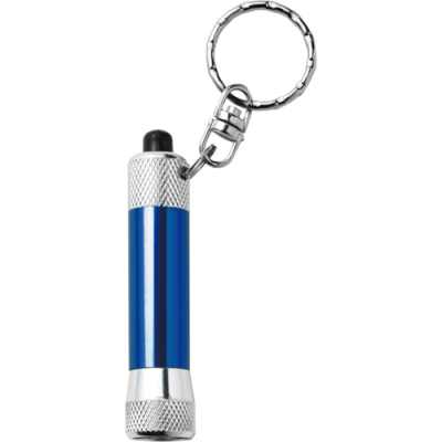 Picture of ALUMINIUM METAL LED TORCH KEYRING in Cobalt Blue