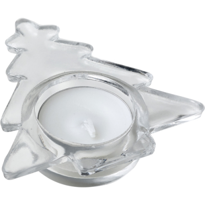 Picture of CHRISTMAS TREE CANDLE HOLDER in Silver.