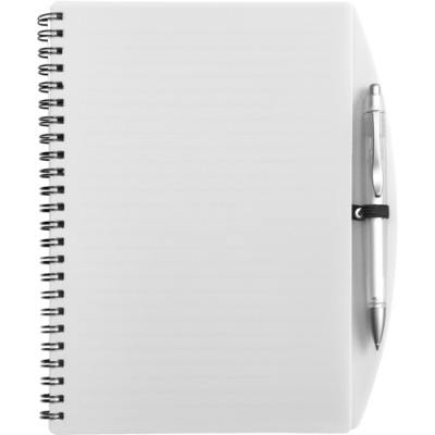 Picture of NOTE BOOK with Ball Pen (Approx A5) in White.