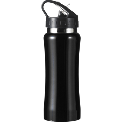 Picture of STEEL DRINK BOTTLE (600ML) SINGLE WALLED in Black