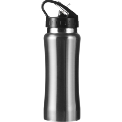 Picture of STEEL DRINK BOTTLE (600ML) SINGLE WALLED in Silver.