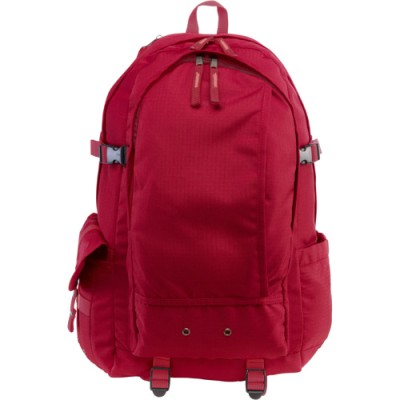 Picture of RIPSTOP BACKPACK RUCKSACK in Red.