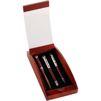 Picture of OPENER & PEN SET in Brown.