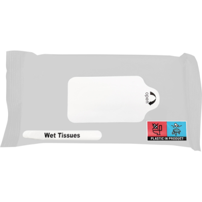 Picture of WET TISSUE PACK (10PC) in Silver