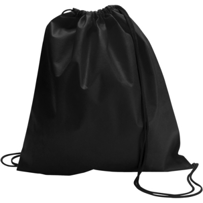 Picture of DRAWSTRING BACKPACK RUCKSACK in Black.