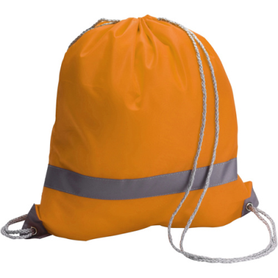 Picture of DRAWSTRING BACKPACK RUCKSACK in Orange.