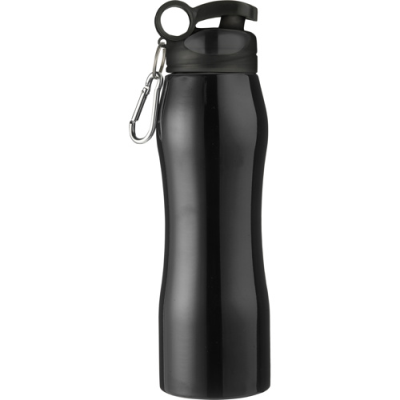 Picture of STAINLESS STEEL METAL BOTTLE (750ML) in Black.