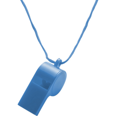 PLASTIC WHISTLE in Blue.