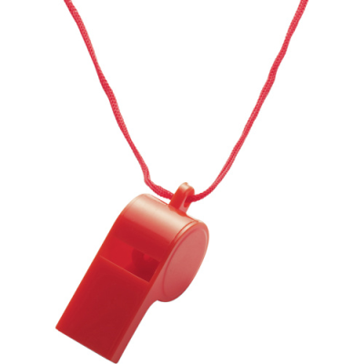 PLASTIC WHISTLE in Red.