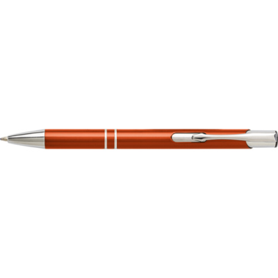 Picture of ALUMINIUM METAL BALL PEN in Orange.