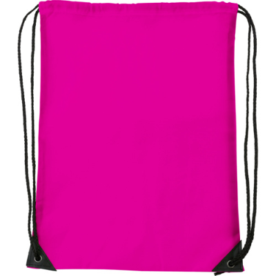 Picture of DRAWSTRING BACKPACK RUCKSACK in Pink.