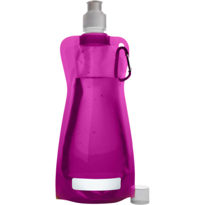 FOLDING WATER BOTTLE (420ML) in Pink.