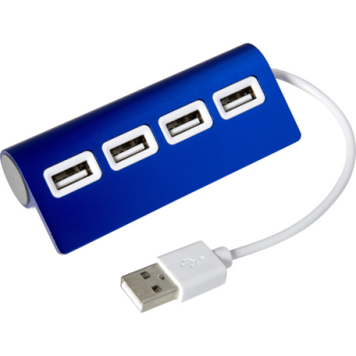 Picture of ALUMINIUM METAL USB HUB in Blue.