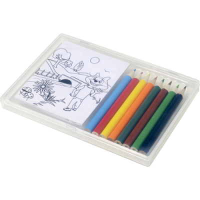 Picture of PENCIL SET AND COLOURING x SHEET in Neutral.