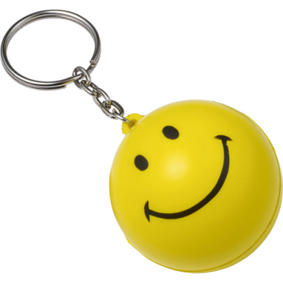 Picture of SMILEY KEY HOLDER KEYRING in Yellow