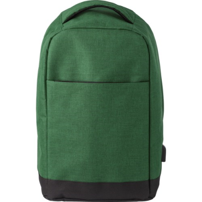 Picture of ANTI-THEFT BACKPACK RUCKSACK in Dark Green.