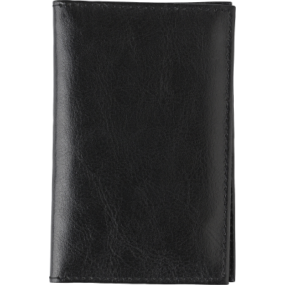 Picture of SPLIT LEATHER CREDIT CARD WALLET in Black