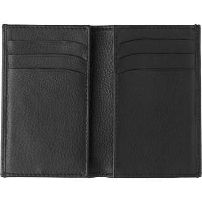 Picture of SPLIT LEATHER CREDIT CARD WALLET in Black