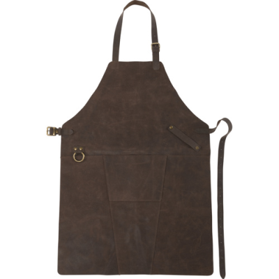 Picture of SPLIT LEATHER APRON in Brown