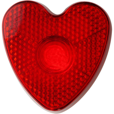 Picture of HEART SHAPE SAFETY LIGHT in Red.