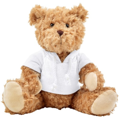 Picture of PLUSH TEDDY BEAR with Hooded Hoody in White.