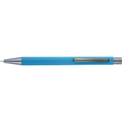 Picture of BALL PEN with Rubber Finish in Light Blue.