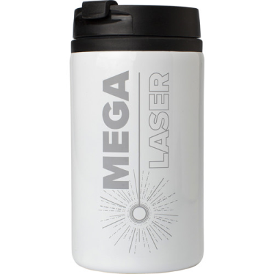 Picture of STEEL THERMOS CUP (300 ML) in White.