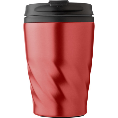 Picture of STAINLESS STEEL METAL MUG (325ML) in Red.