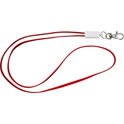 Picture of LANYARD AND CHARGER CABLE in Red