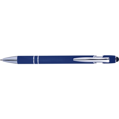 Picture of BALL PEN with Rubber Finish in Blue.