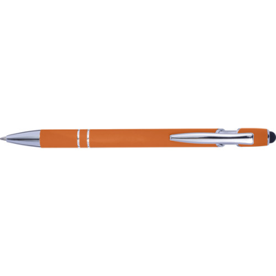 Picture of BALL PEN with Rubber Finish in Orange.