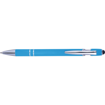 Picture of BALL PEN with Rubber Finish in Light Blue.