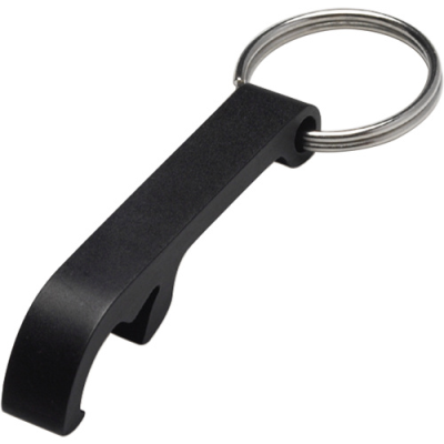 THE CITY - BOTTLE OPENER KEYRING in Black.