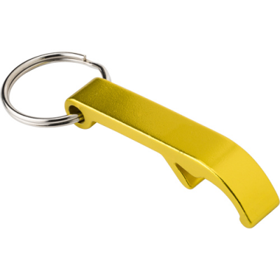 Picture of THE CITY - BOTTLE OPENER KEYRING in Yellow