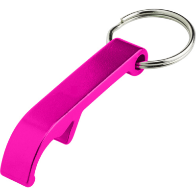 Picture of THE CITY - BOTTLE OPENER KEYRING in Pink.