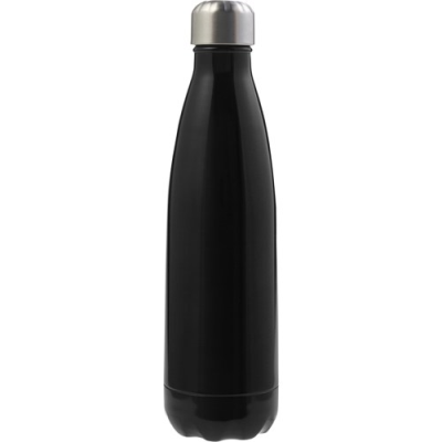 Picture of STAINLESS STEEL METAL BOTTLE, SINGLE WALL (650 ML) in Black.