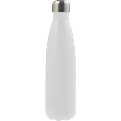 Picture of STAINLESS STEEL METAL BOTTLE, SINGLE WALL (650 ML) in White.