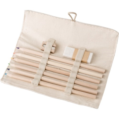 Picture of LINEN DRAWING SET in Khaki.