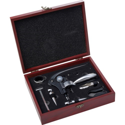 Picture of WINE GIFT SET in Brown.