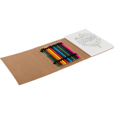 Picture of COLOURING FOLDER FOR ADULTS in Brown.