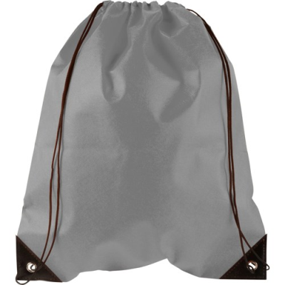 Picture of DRAWSTRING BACKPACK RUCKSACK in Grey.