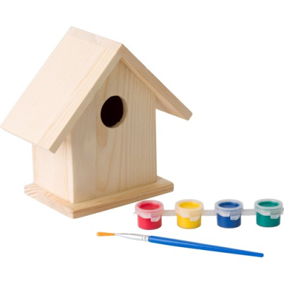 Picture of BIRDHOUSE with Painting Set in Brown.