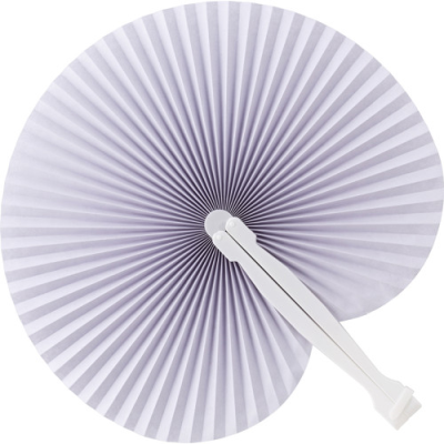 Picture of PAPER HAND HELD FAN in White.