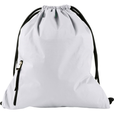 Picture of DRAWSTRING BACKPACK RUCKSACK in White.