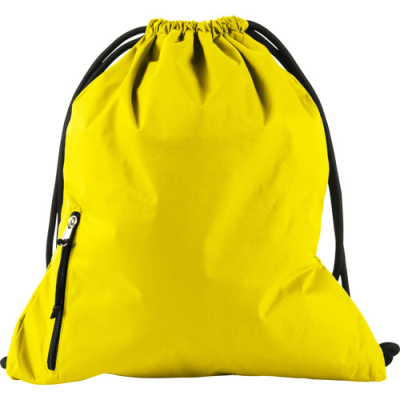 Picture of DRAWSTRING BACKPACK RUCKSACK in Yellow.