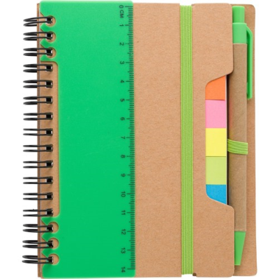 Picture of RECYCLED NOTE BOOK in Light Green.